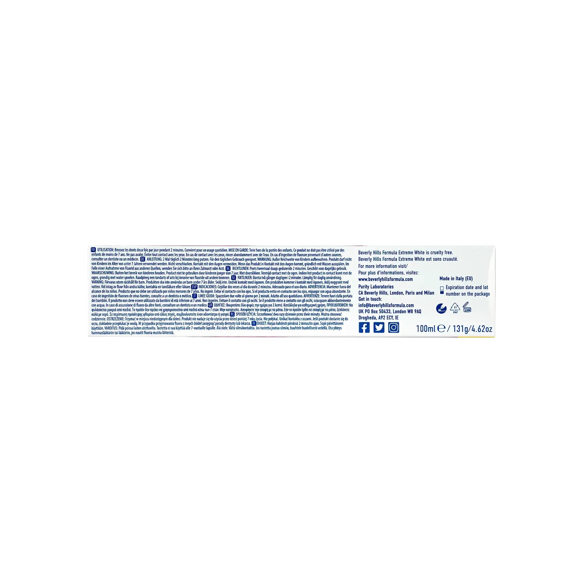 Perfect White Extreme White Teeth Whitening Toothpaste 100ml +6