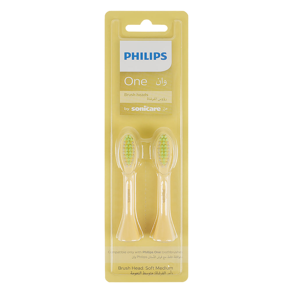 Philips Sonicare One Brush Heads 2pcs Yellow BH1022/02