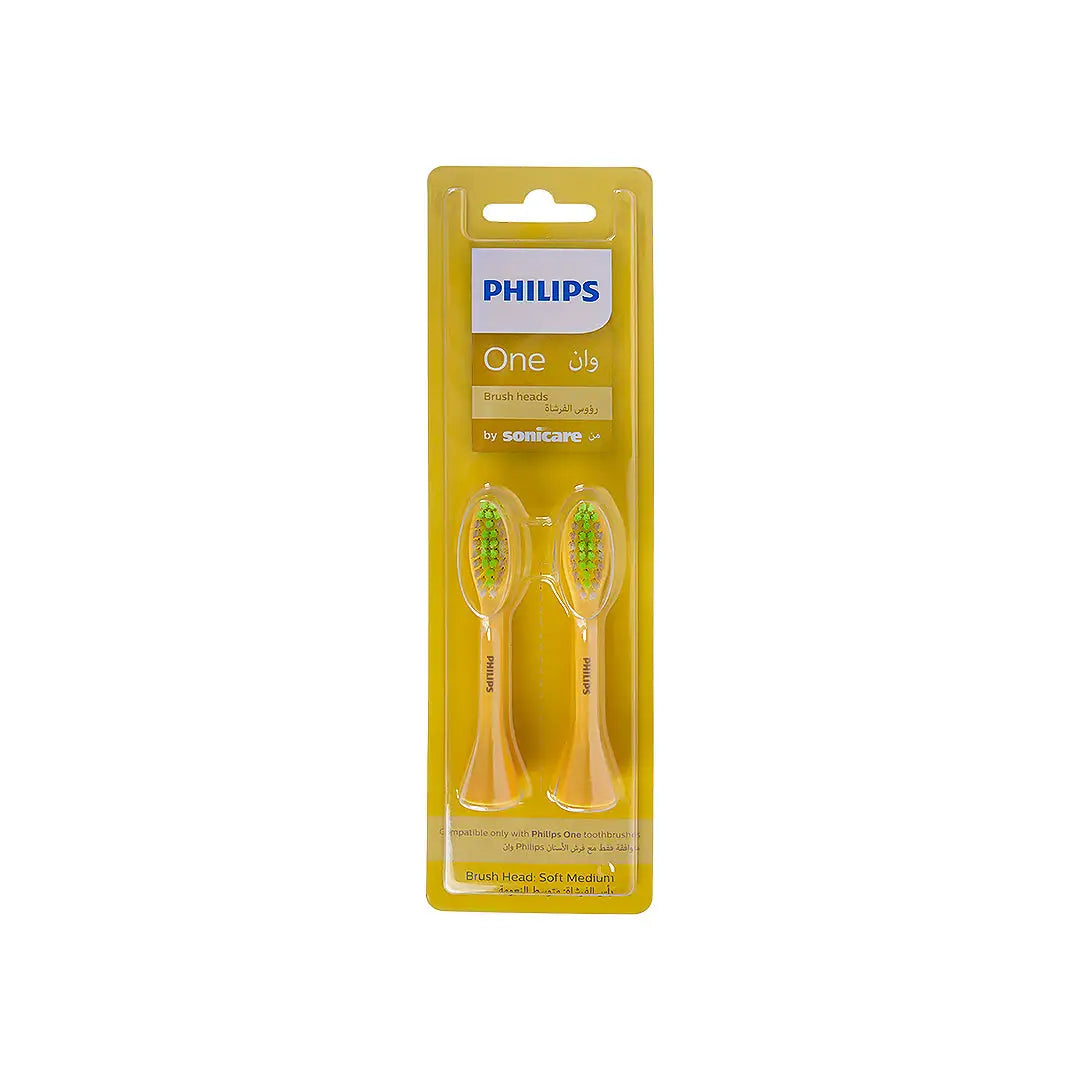 Philips Sonicare One Brush Heads 2pcs Yellow BH1022/02