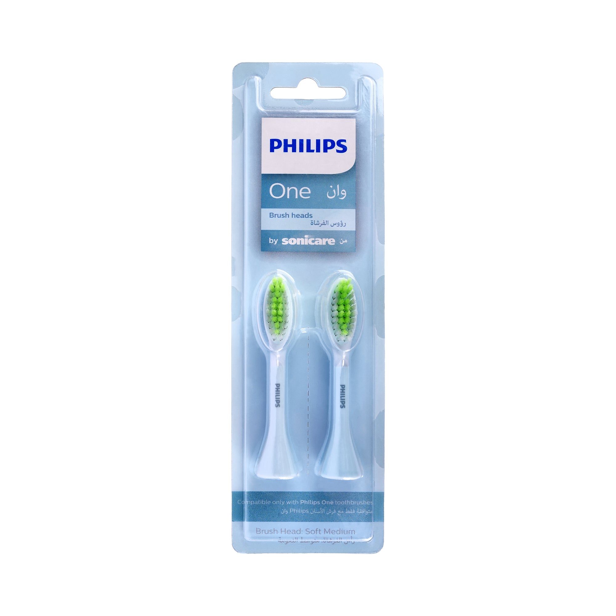 53112-Philips Sonicare One Brush Heads 2pcs Mint Blue BH1022/03
