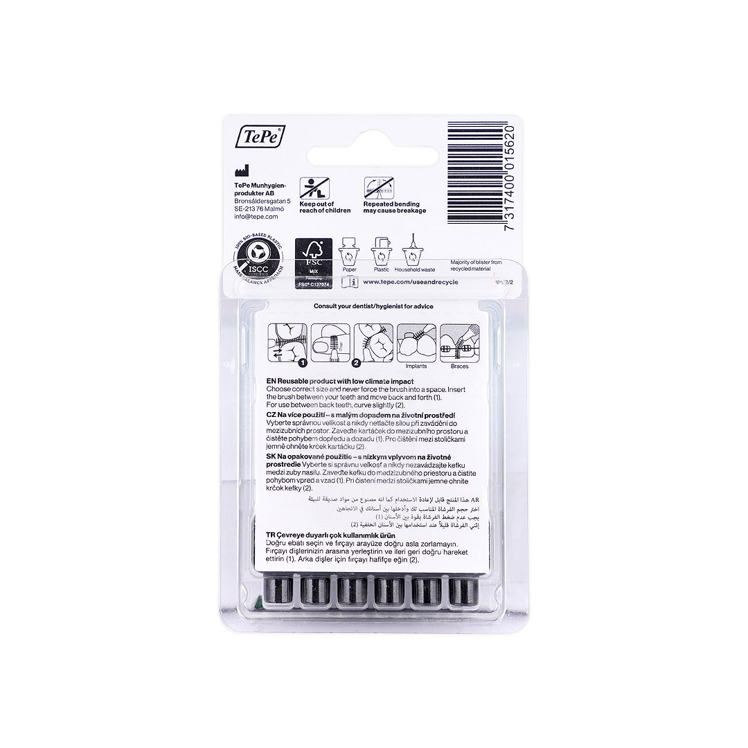 tepe interdental brush 1 5mm size 8 black
