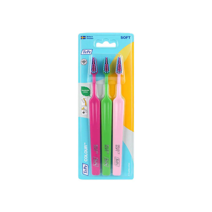 53118-Tepe Colour Soft Toothbrush 3pcs-8347