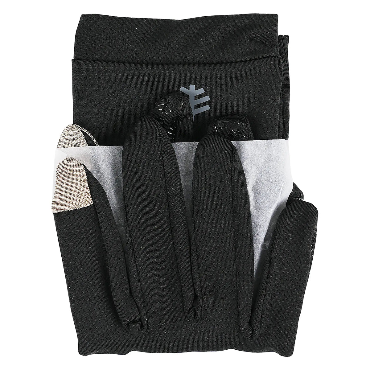 53119-Coolibar UPF50+ Sun Black Gloves-S