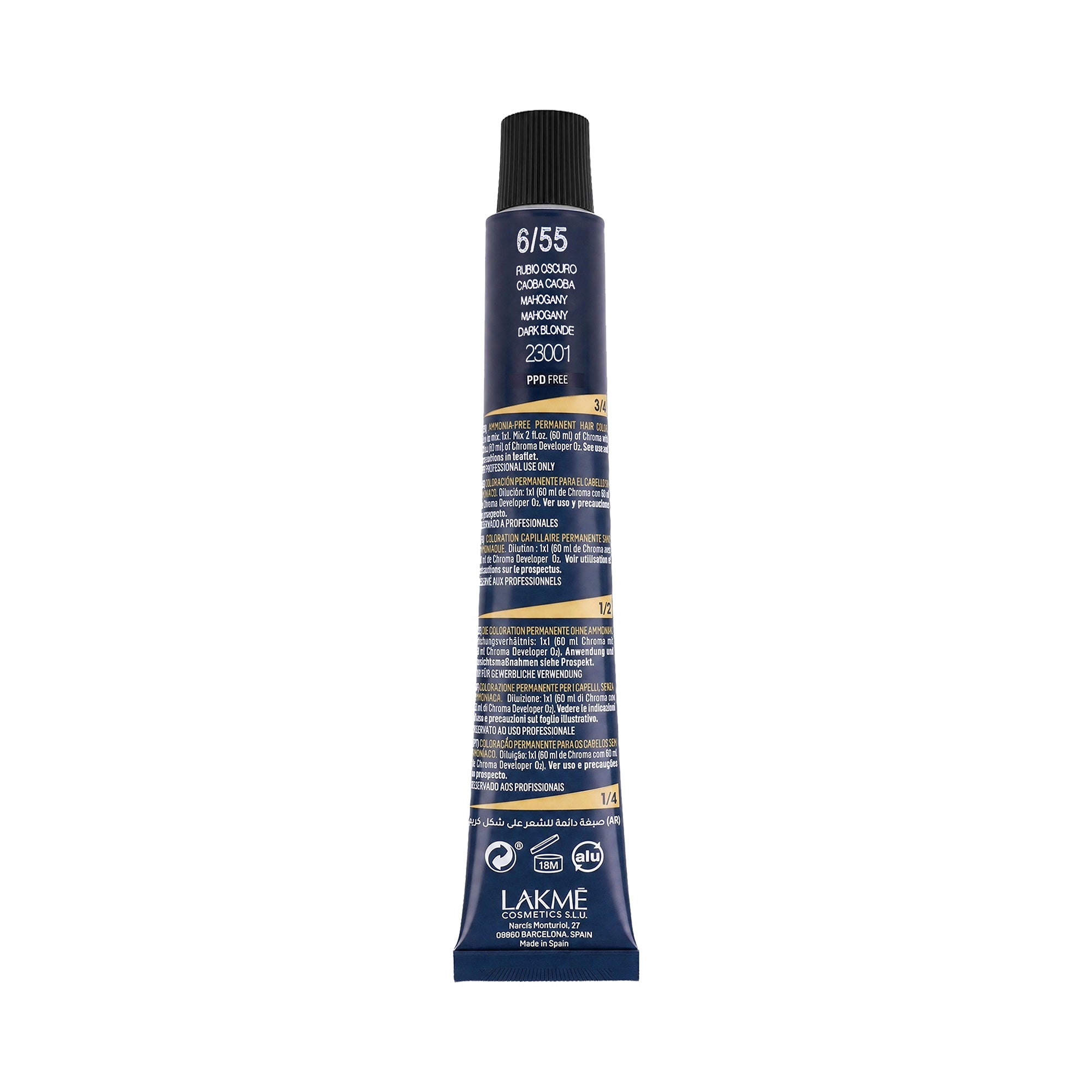53155-Lakme Chroma 6/55 Mahogany Mahogany Dark Blonde 60ml +1