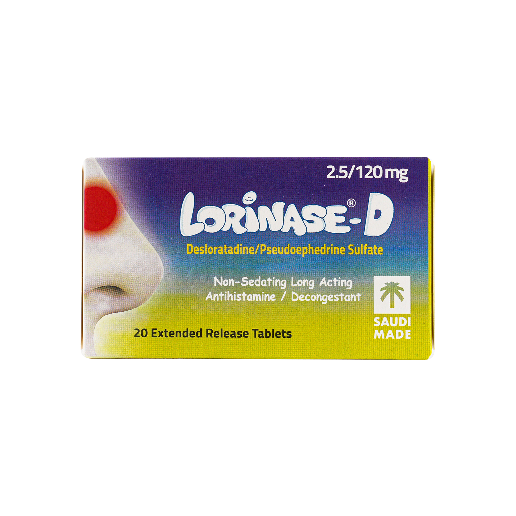 Lorinase-D 2.5/120mg 20Tablets