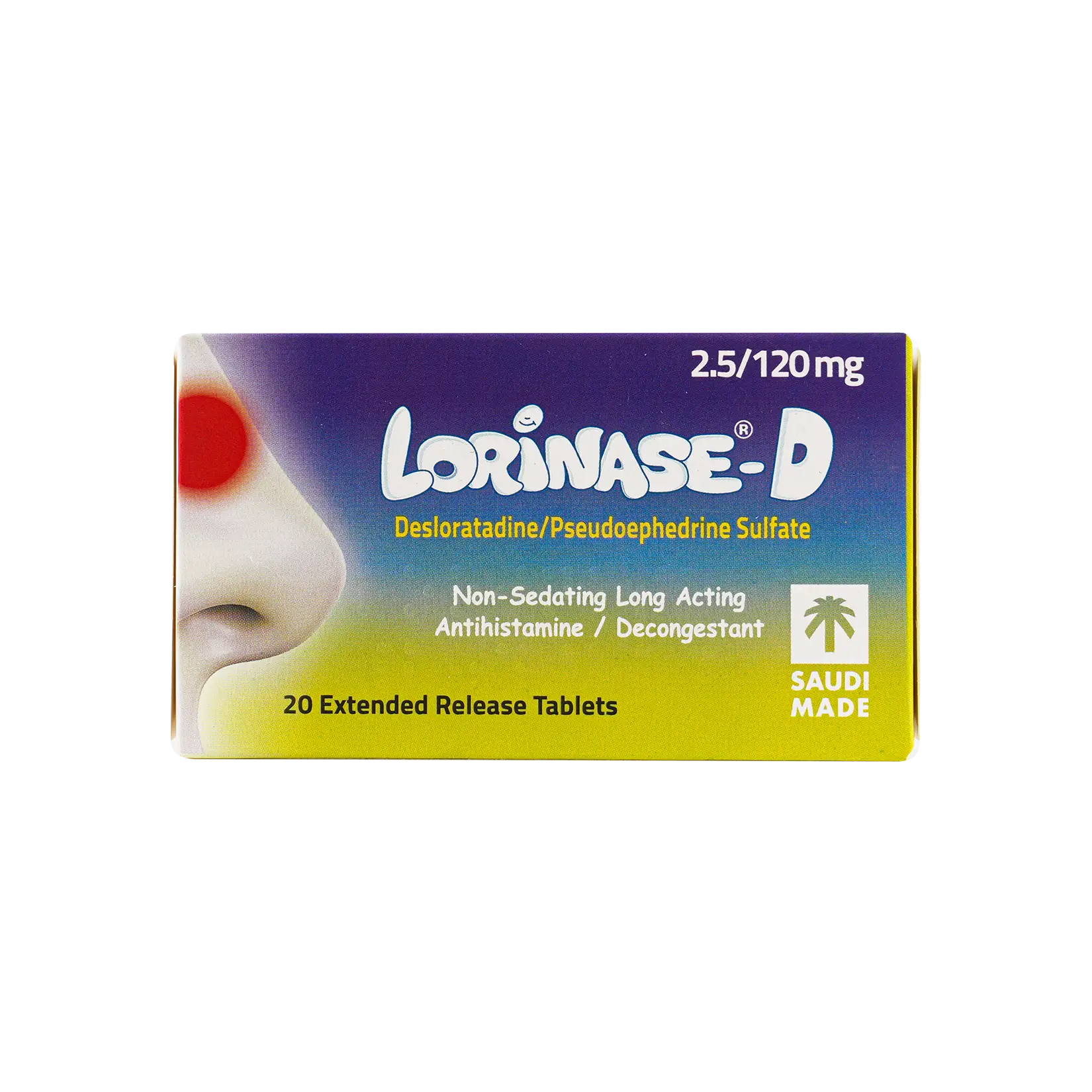 Lorinase-D 2.5/120mg 20Tablets