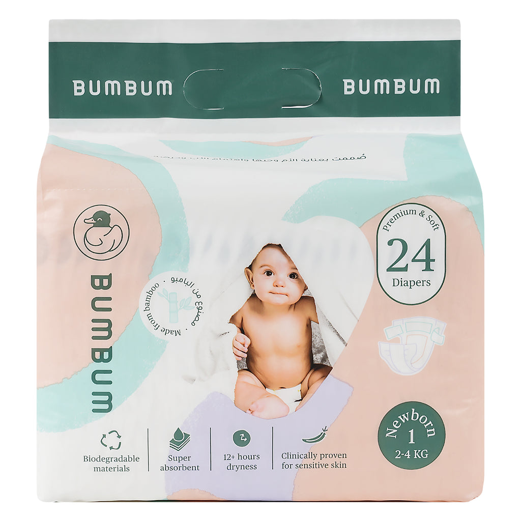 Bumbum Baby Diaper Newborn (2-4kg) 24PCS