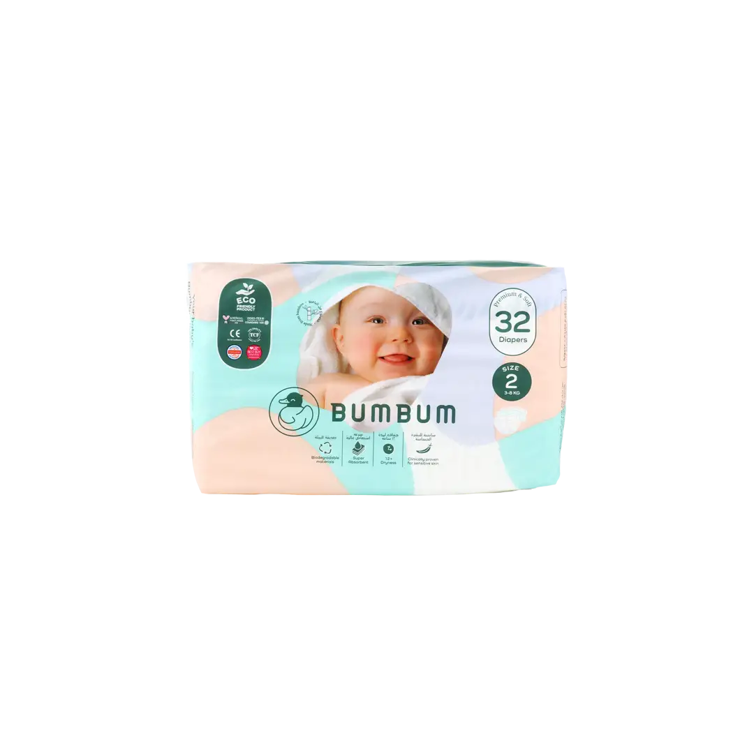 53165-Bumbum Baby Diaper NO.2 (3-8kg) 32PCS