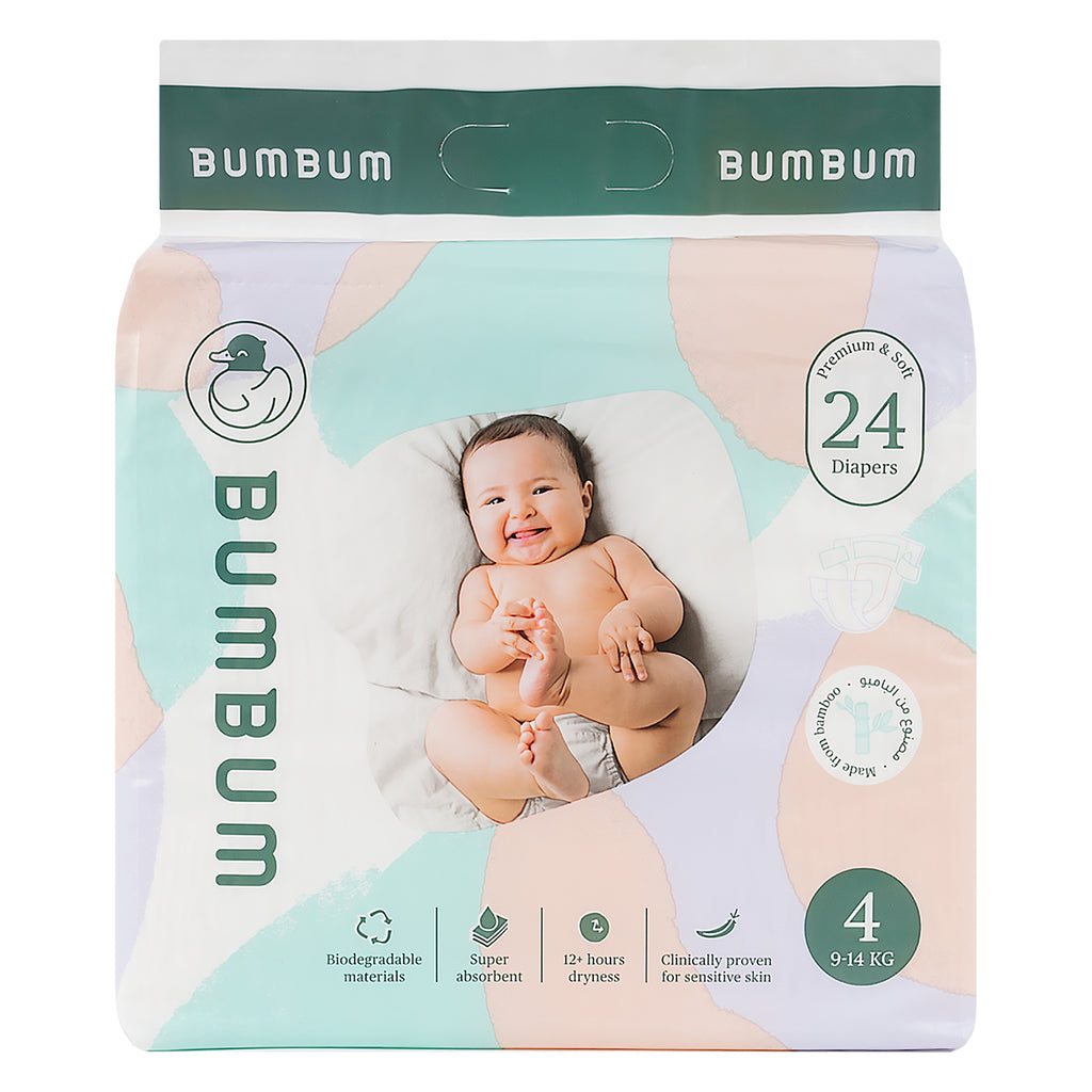 Bumbum Baby Diaper NO.4 (9-14kg) 24PCS