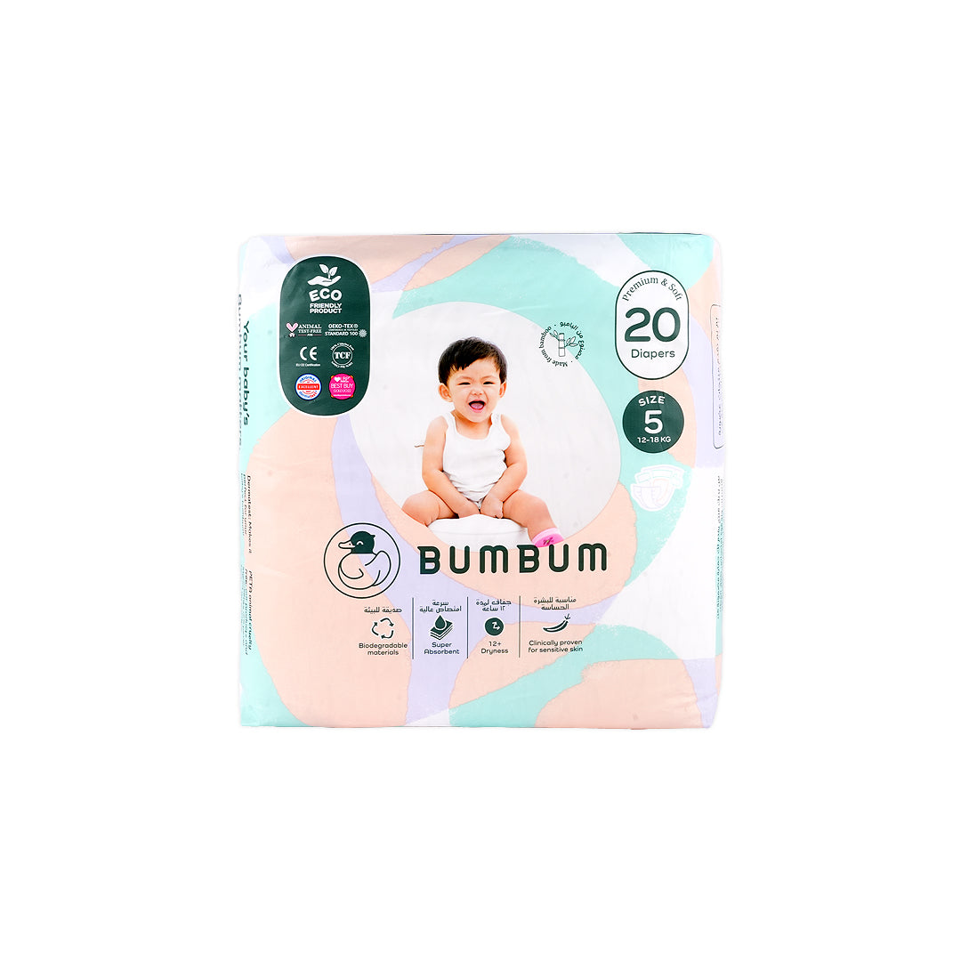 Bumbum Baby Diaper NO.5 (12-18kg) 20PCS