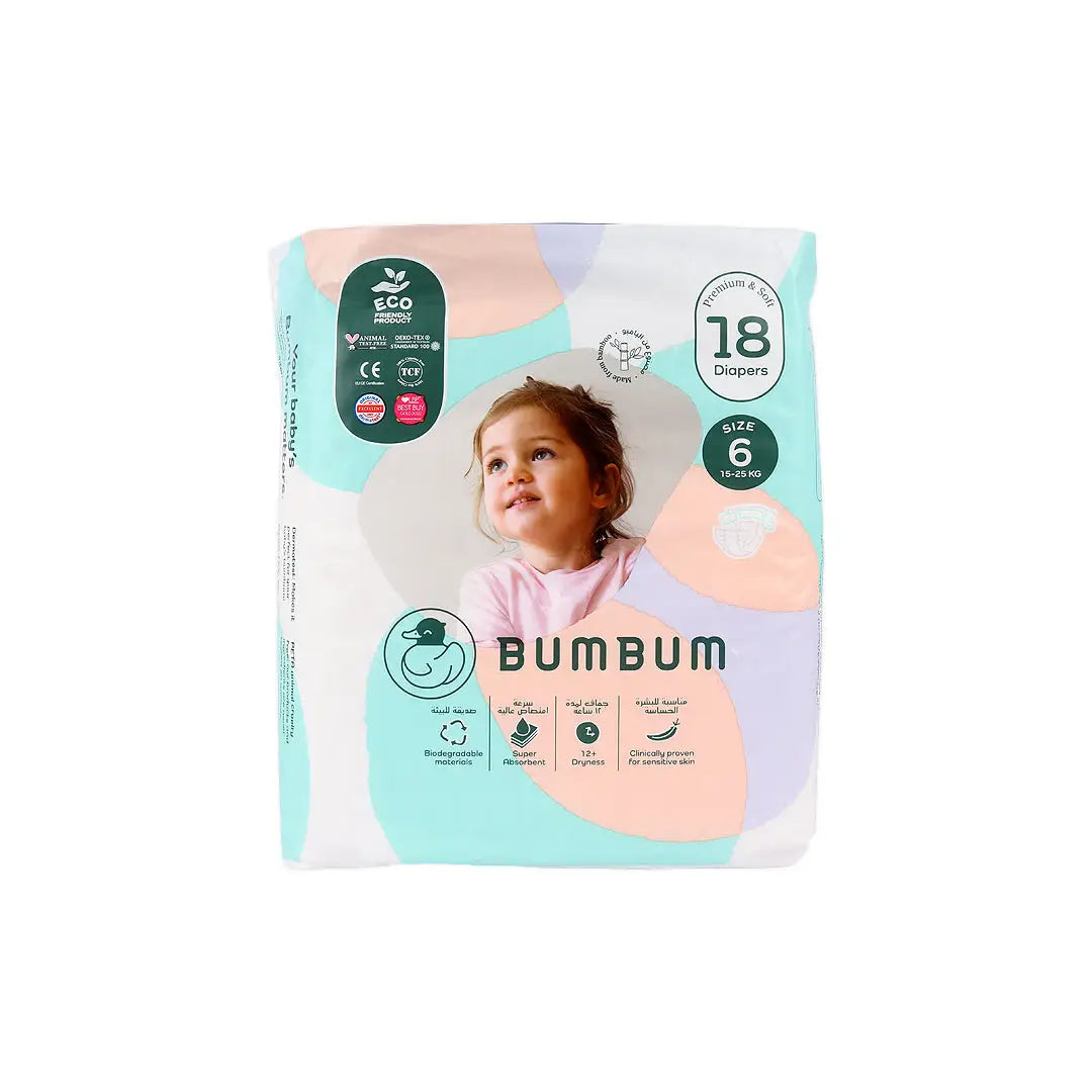 53169-Bumbum Baby Diaper NO.6 (15-25kg) 18PCS