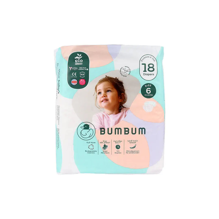 53169-Bumbum Baby Diaper NO.6 (15-25kg) 18PCS