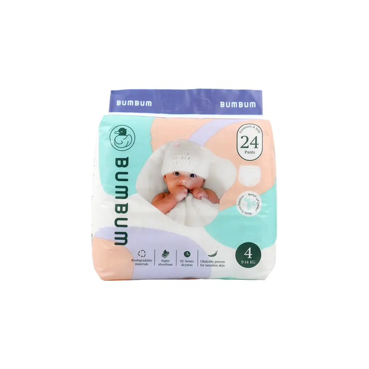 53170-Bumbum Baby Diaper Pants NO.4 (9-14kg) 24PCS