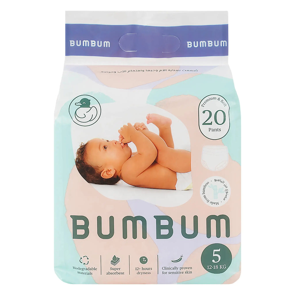 Bumbum Baby Diaper Pants NO.5 (12-18kg) 20PCS