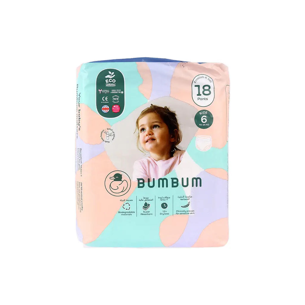 Bumbum Baby Diaper Pants NO.6 (15-25kg) 18PCS