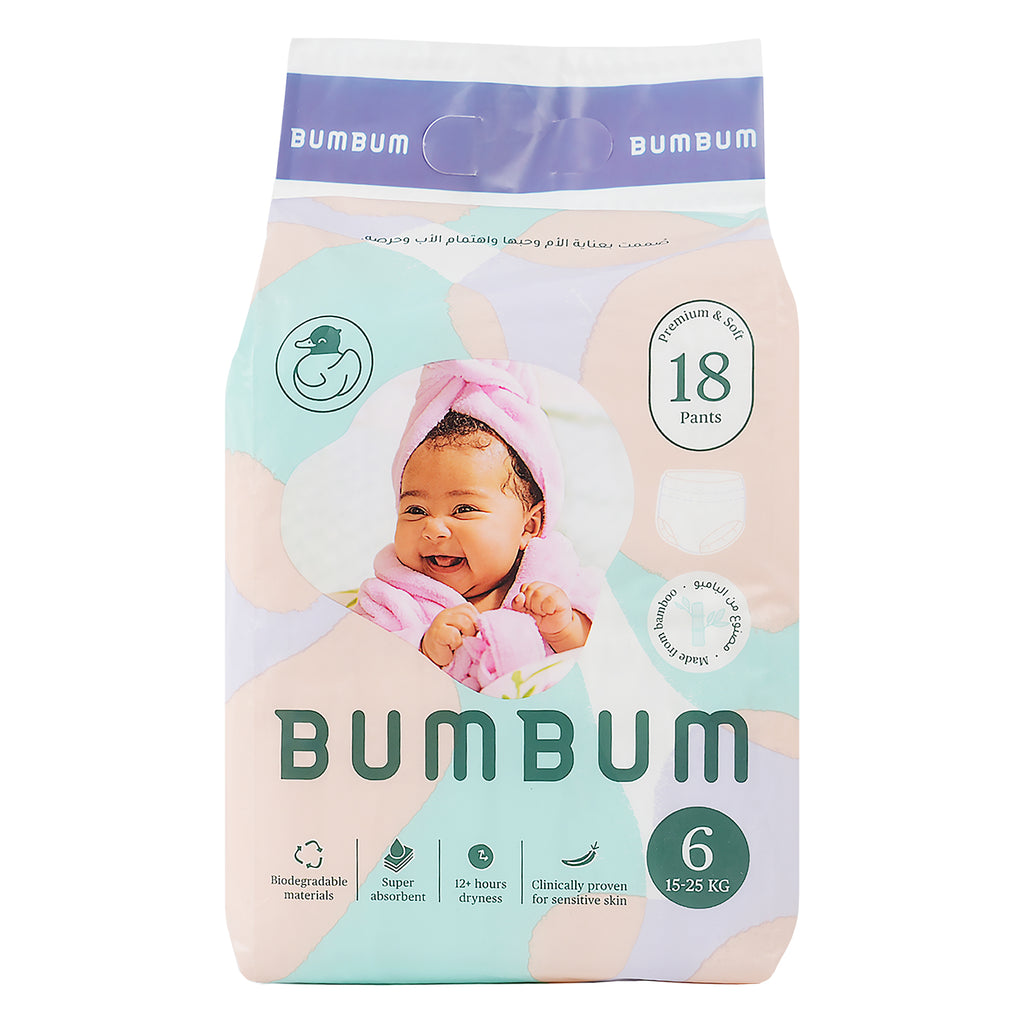 Bumbum Baby Diaper Pants NO.6 (15-25kg) 18PCS