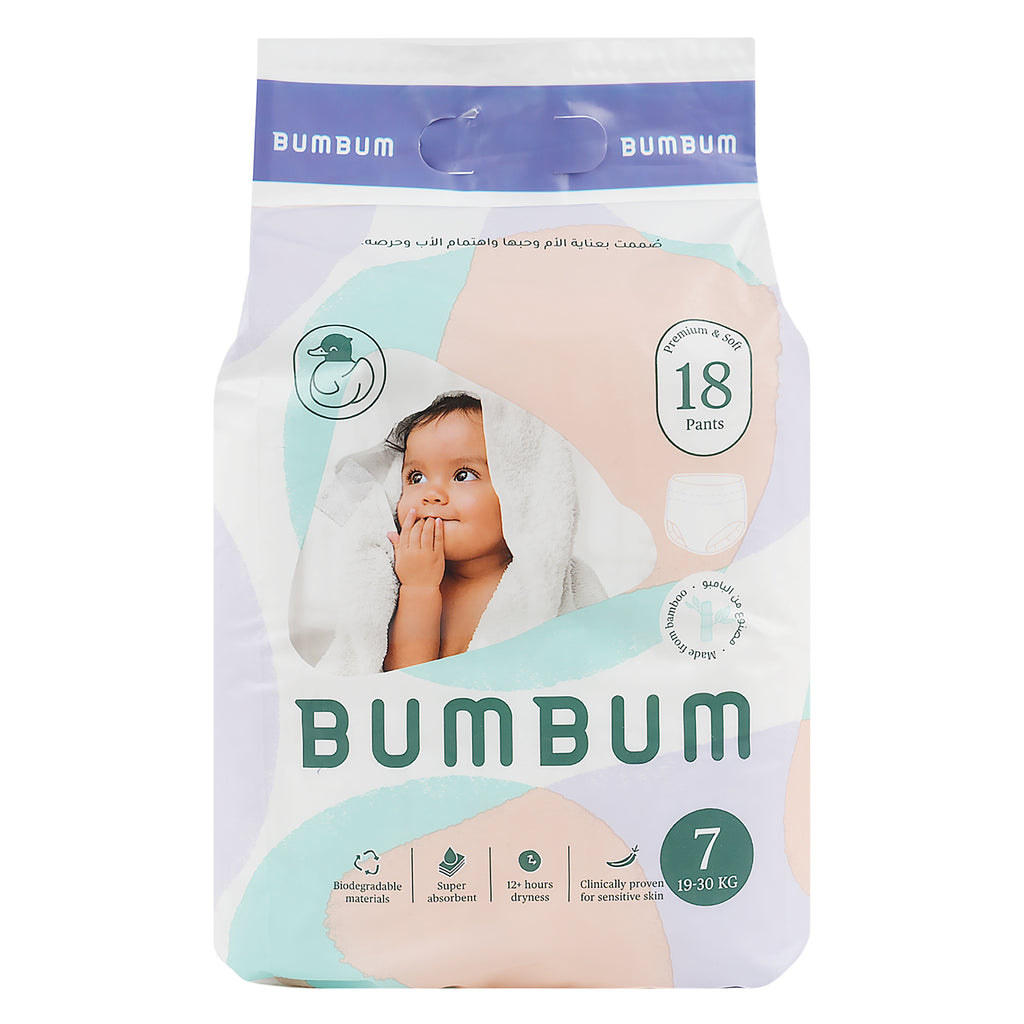 Bumbum Baby Diaper Pants NO.7 (19-30kg) 18PCS