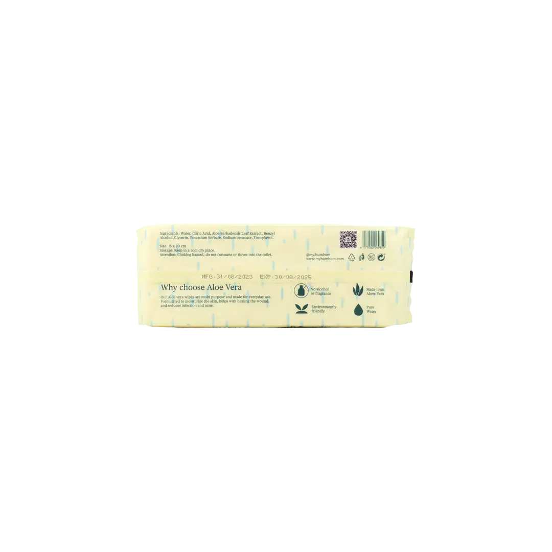 53176-Bumbum Aloe Wipes 28 Wipes +1