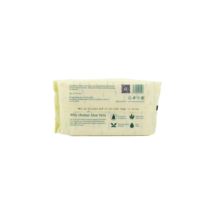 53177-Bumbum Aloe Wipes 60 Wipes +1