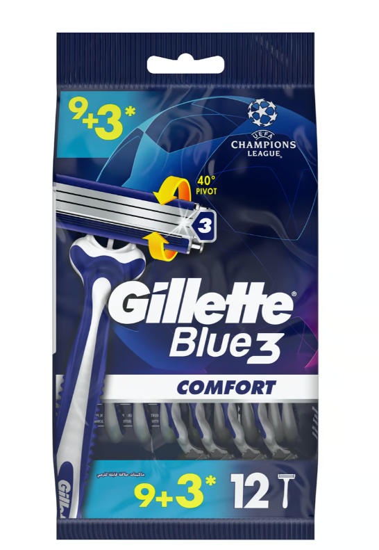 Gillette Blue 3 Comfort (9+3) 12 Rozars