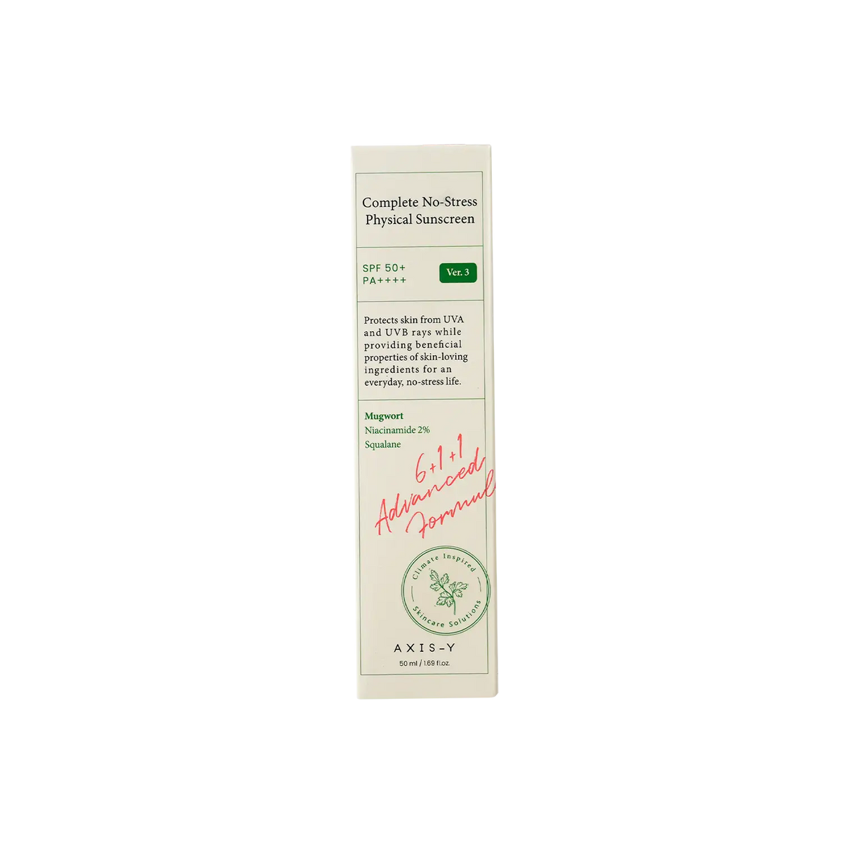 53249-Axis-Y No-Stress Physical Sunscreen SPF50+ PA++++ 50Ml +1