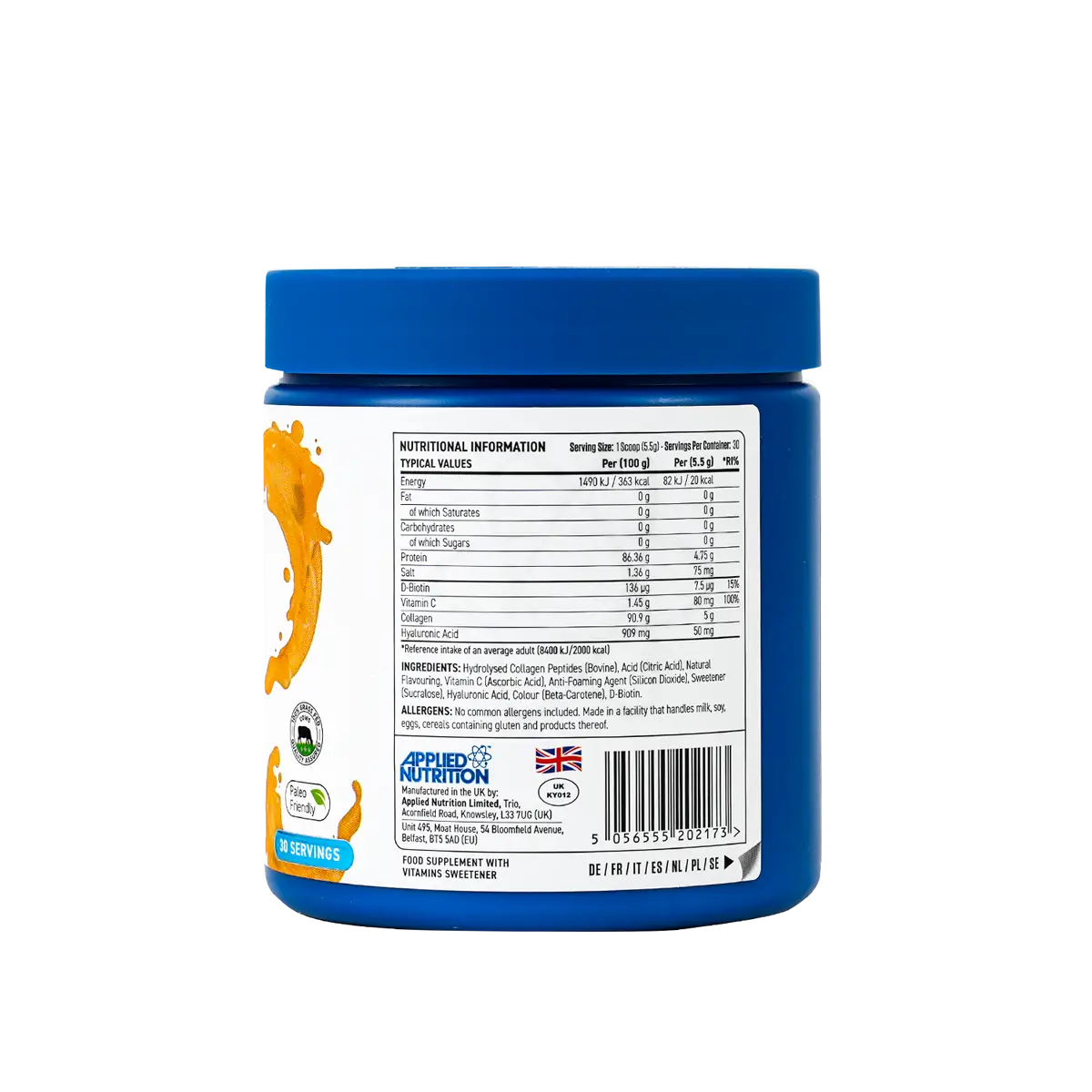 Applied Nutrition Collagen Powder 165g Tropical VibesFlavour