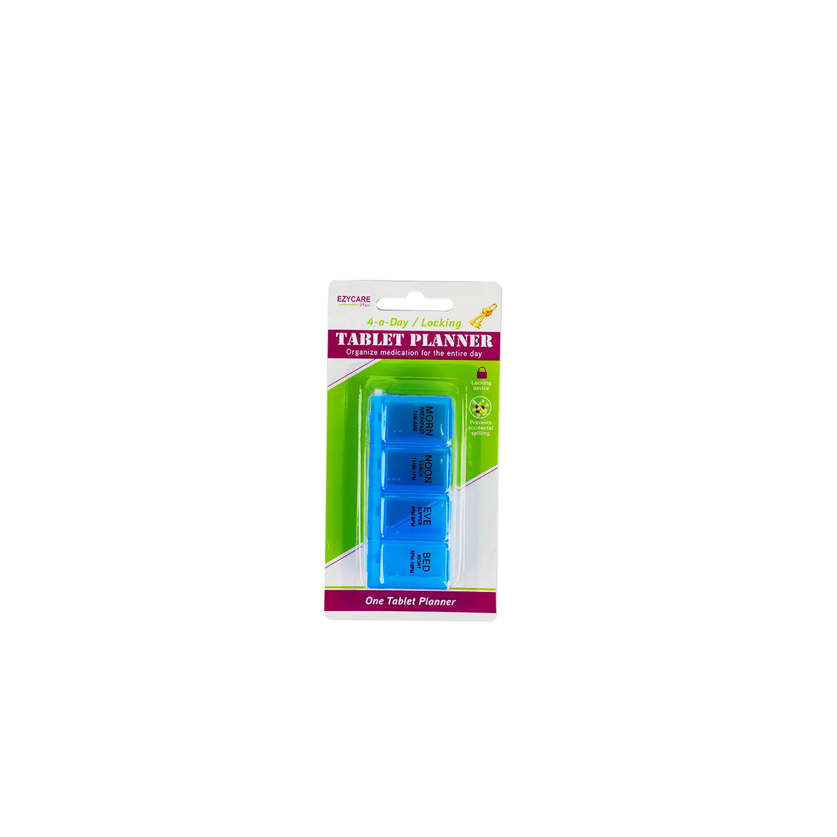 53253-Ezycare Plus 4-a-Day / Locking Tablet Planner