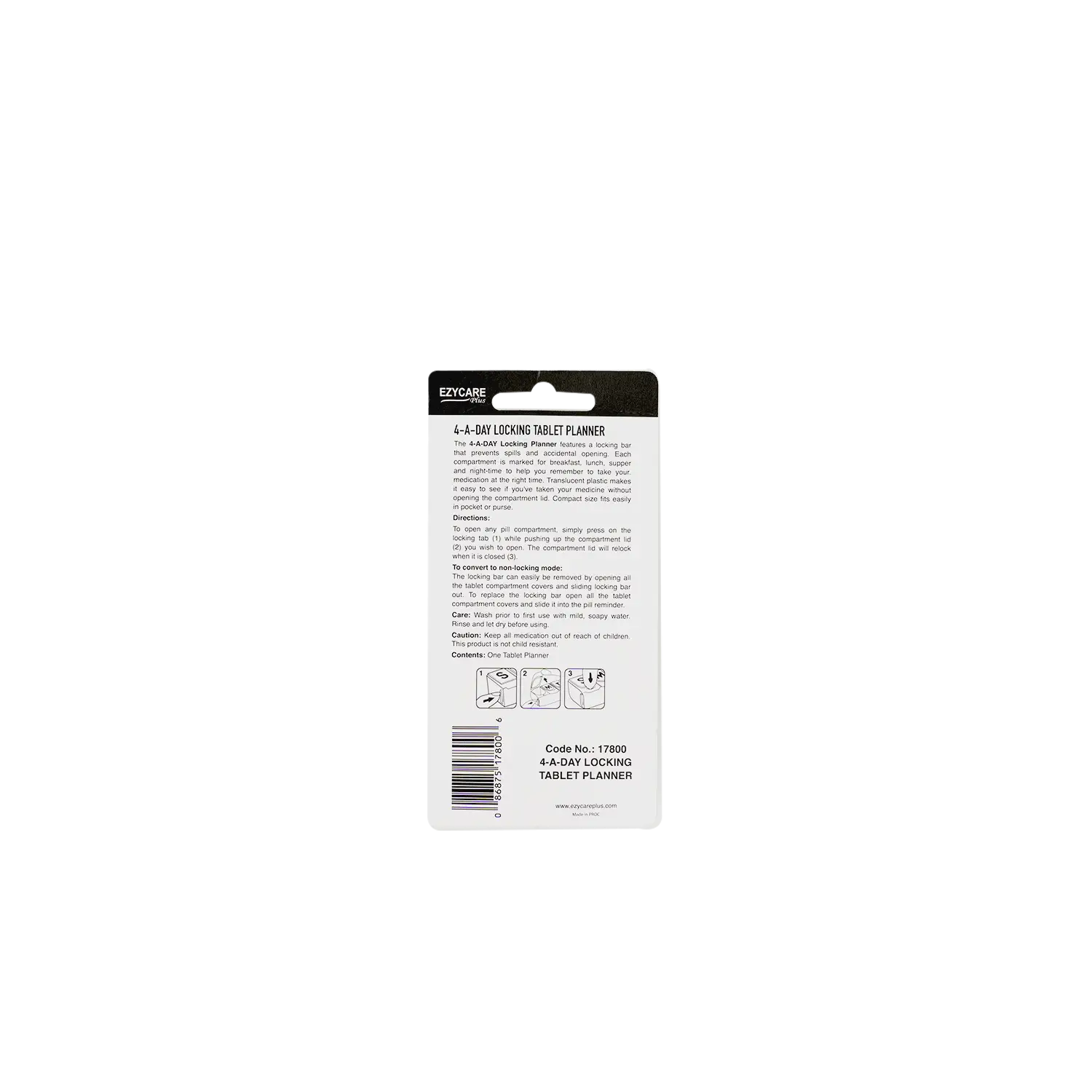 Ezycare Plus 4-a-Day / Locking Tablet Planner 17800