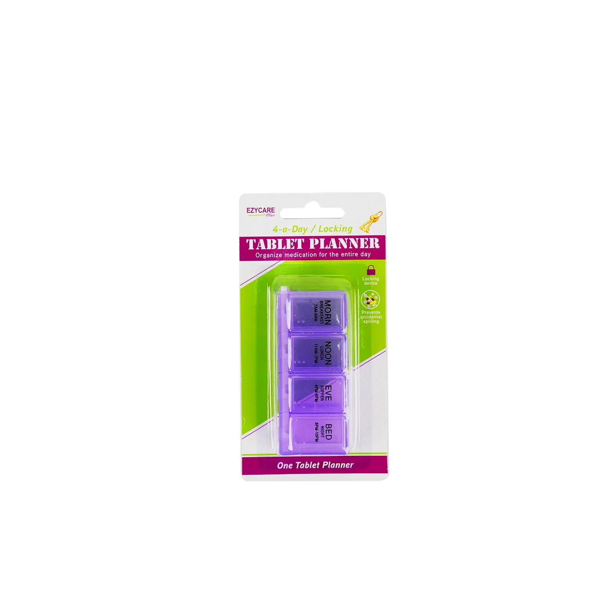 53253-Ezycare Plus 4-a-Day / Locking Tablet Planner +1