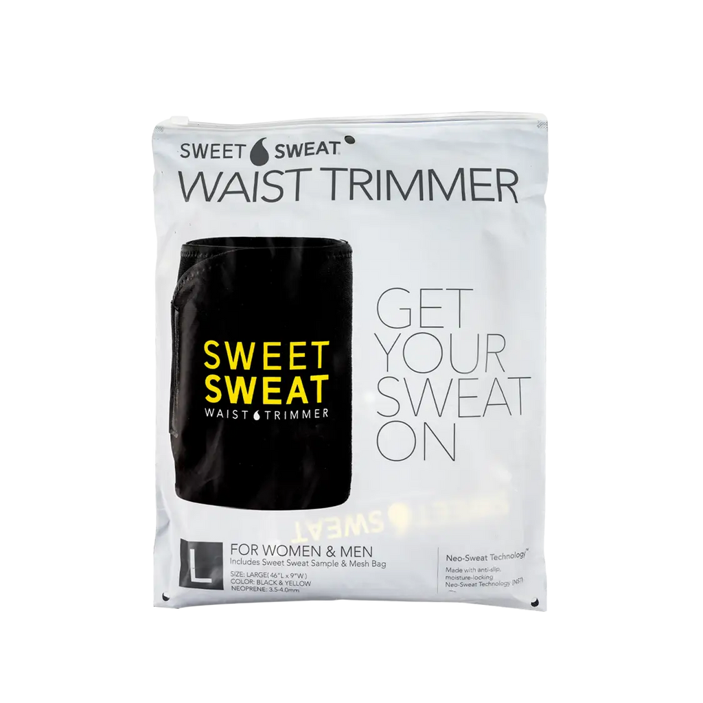 Sweet Sweat Waist Trimmer Black & Yellow-L
