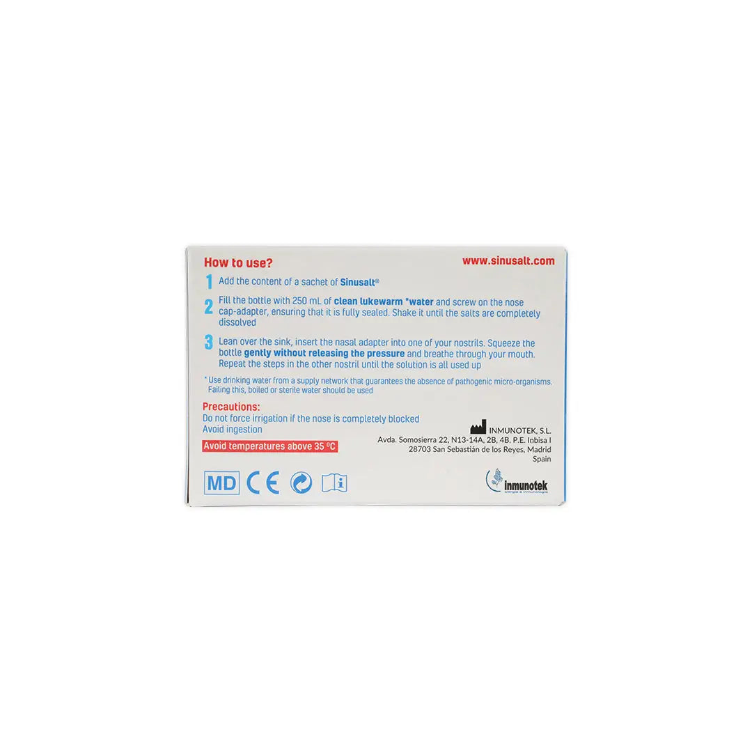 Sinu Salt Nasal Irrigation 2.5g 40 Dosed Sachets