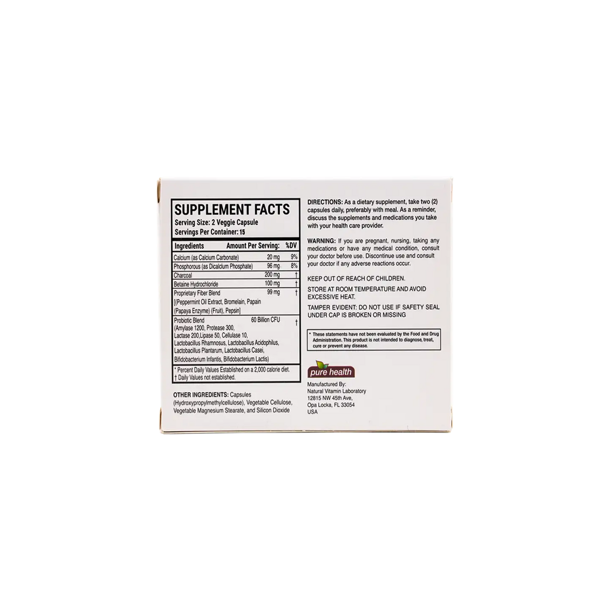 53258-Pure Health Fiber Diet +60BIllion 30 Veg Capsules +1