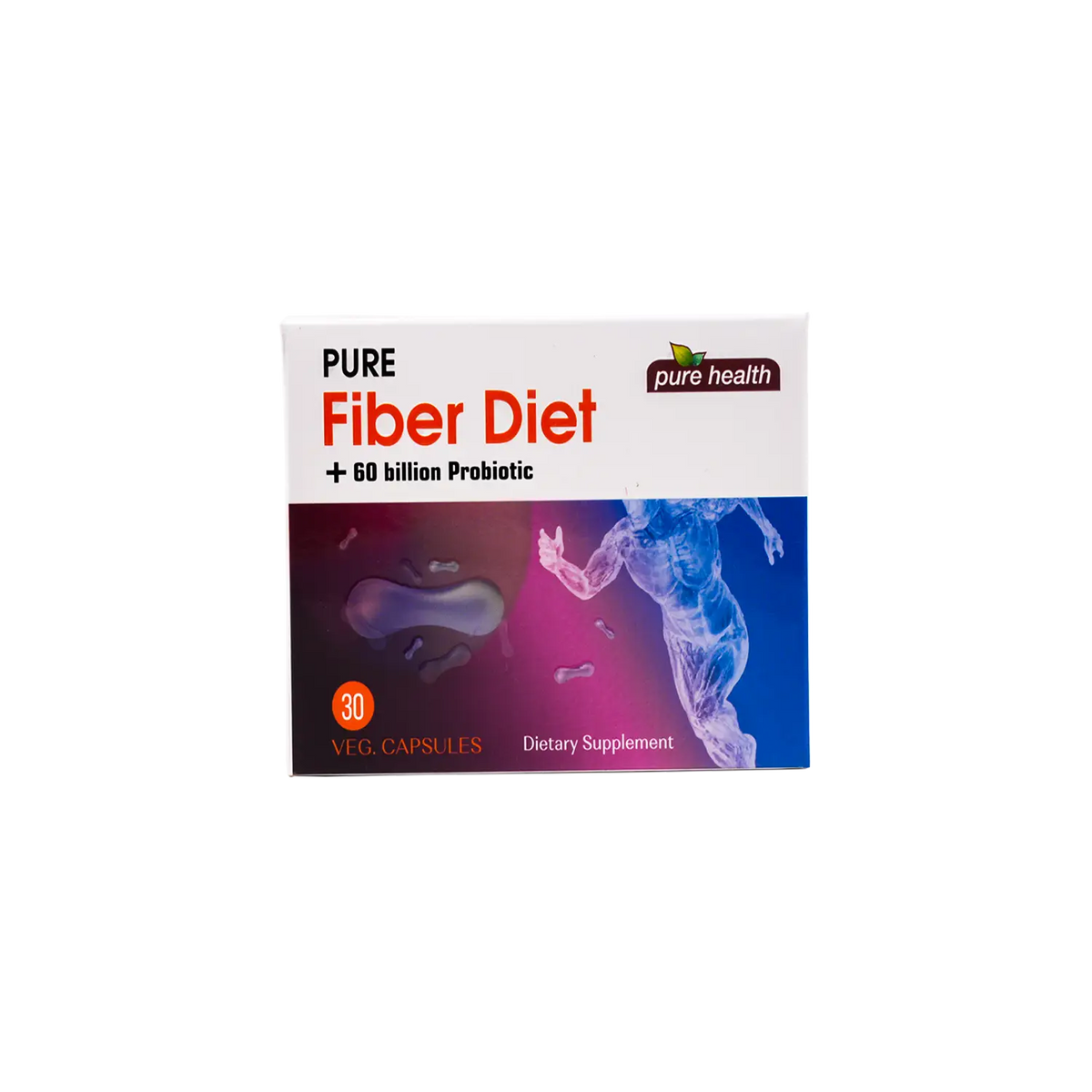 53258-Pure Health Fiber Diet +60BIllion 30 Veg Capsules