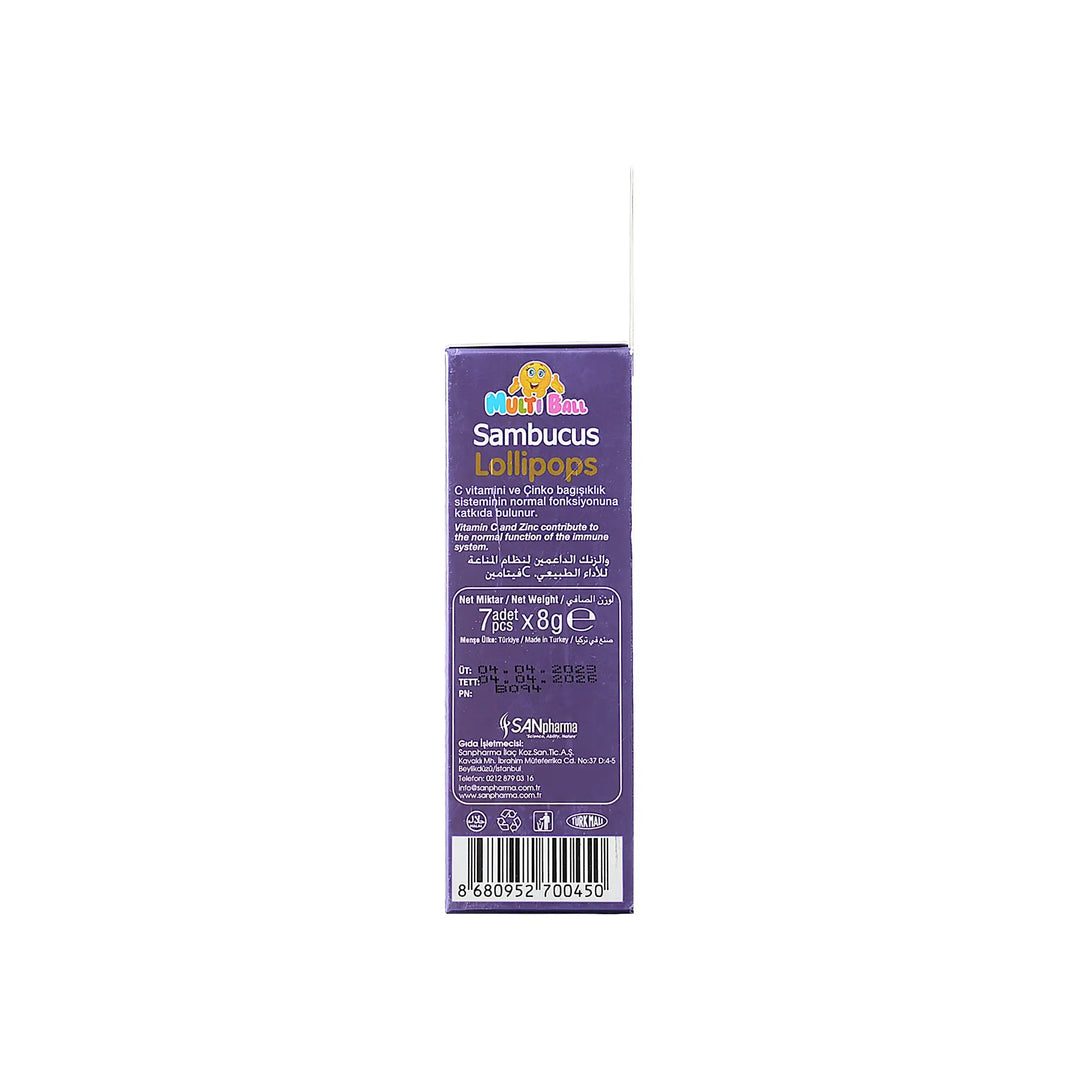 53259-Multiball Kids Sambucus 7 Lollipops +1