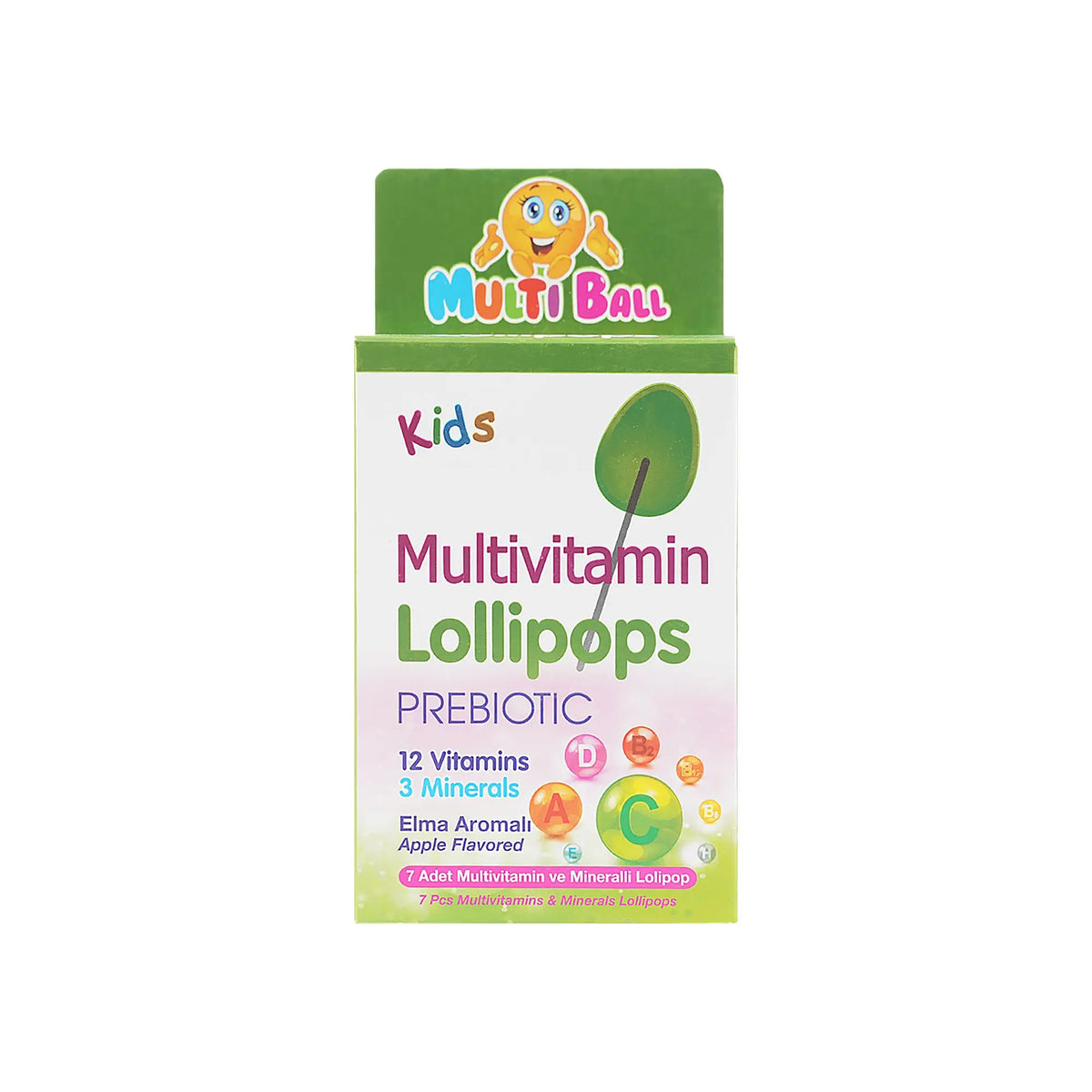 53260-Multiball Kids Multivitamin 7 Lollipops