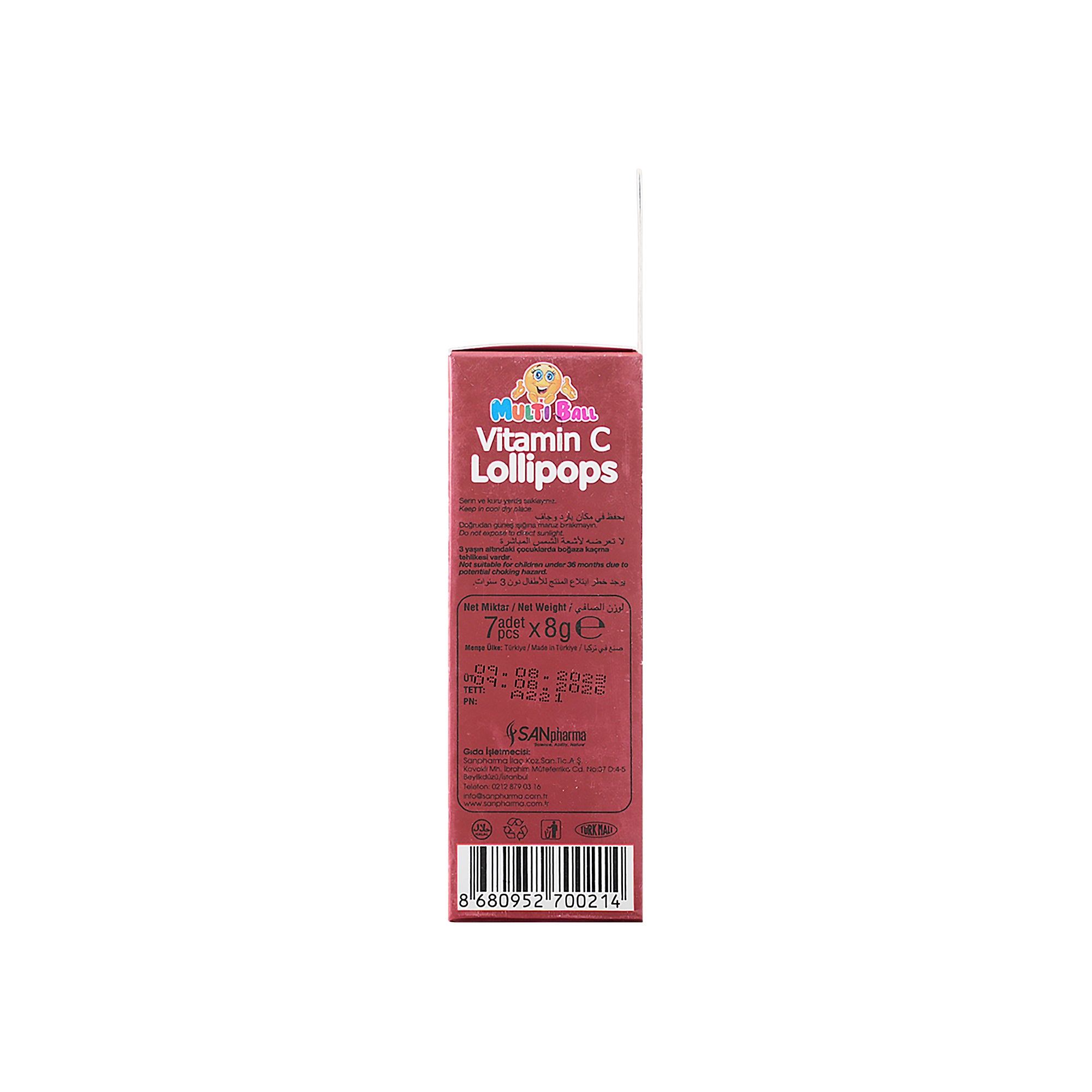 Multi Ball Kids Vitamin C 7 Lollipops