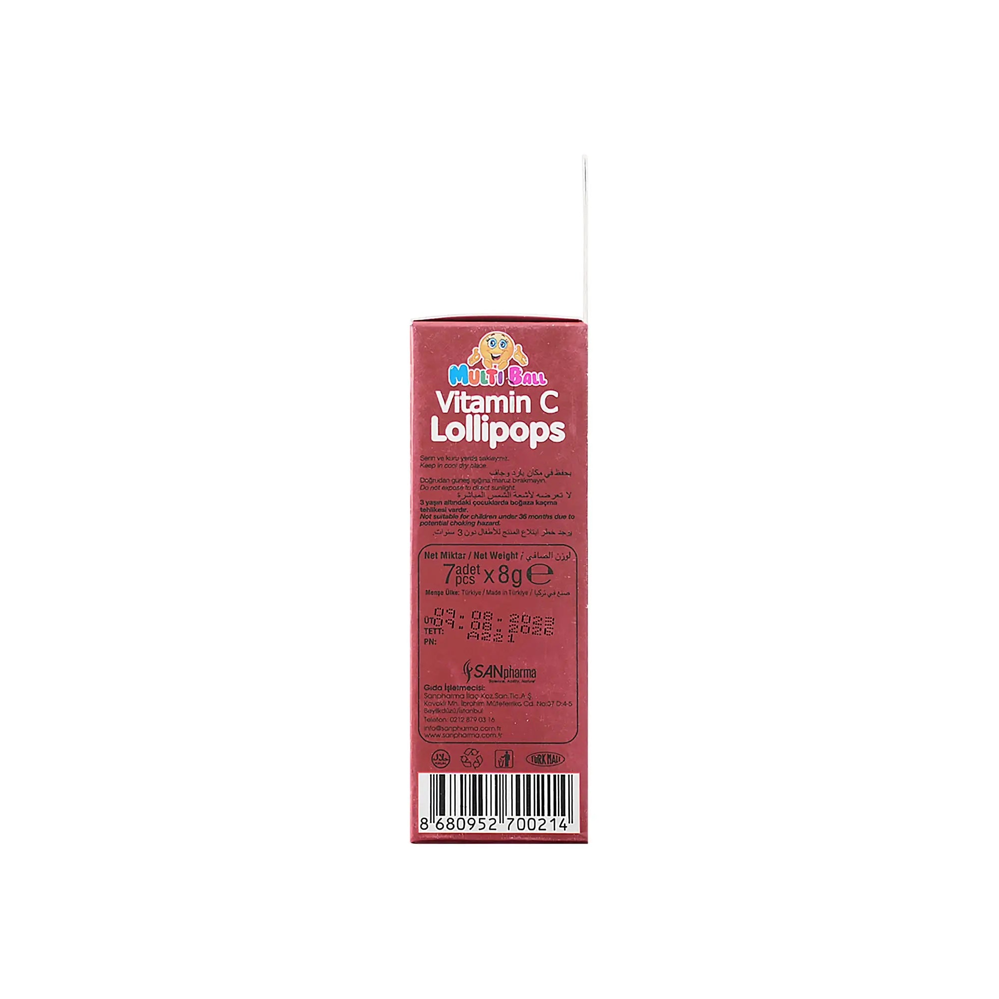 Multi Ball Kids Vitamin C 7 Lollipops