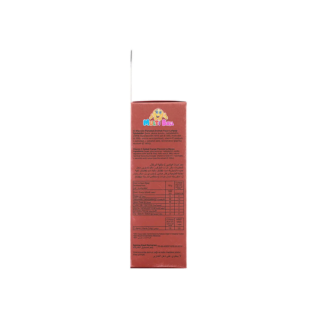 53262-Multiball Kids Vitamin C 7 Lollipops +2