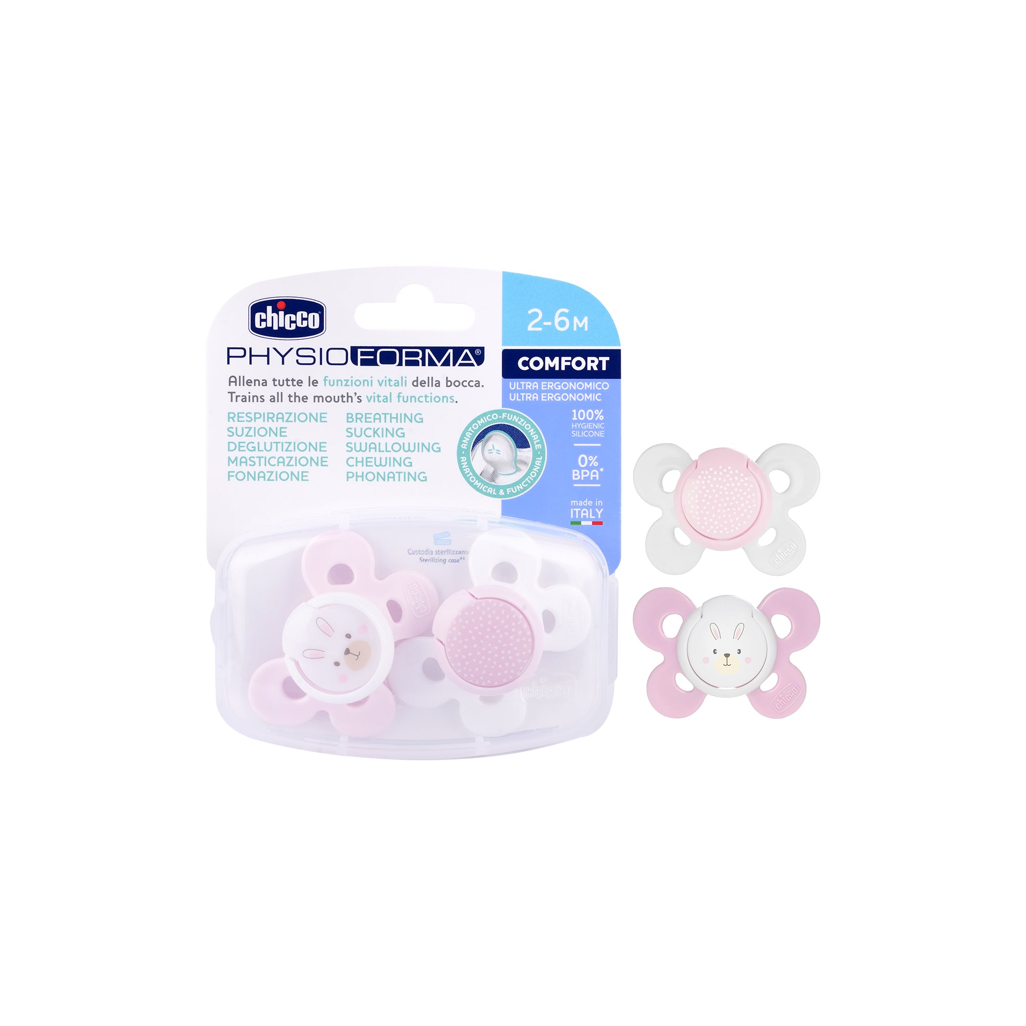 53280-Chicco Physio Forma Comfort 2Pcs Girl (2-6M)