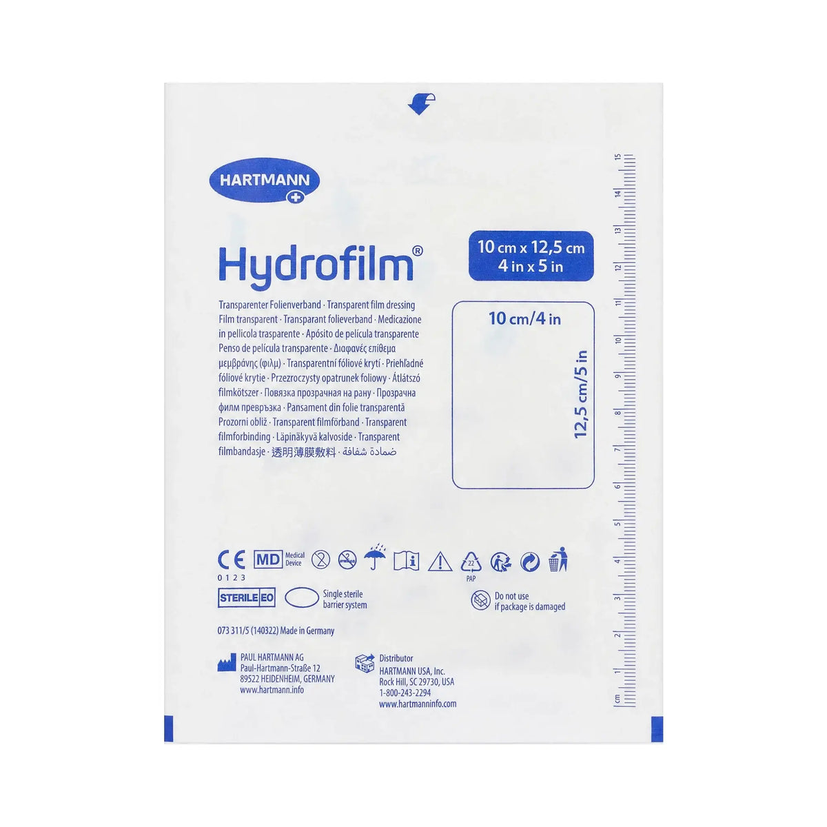 53291-Hartmann Hydrofilm 10x12.5cm 1pc