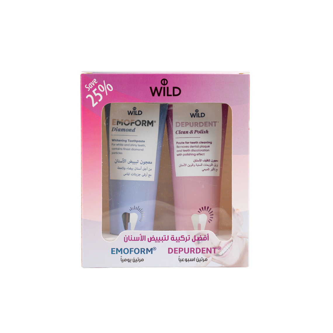 Wild Depurdent & Emoform Diamond Toothpaste 75ml 25% Offer