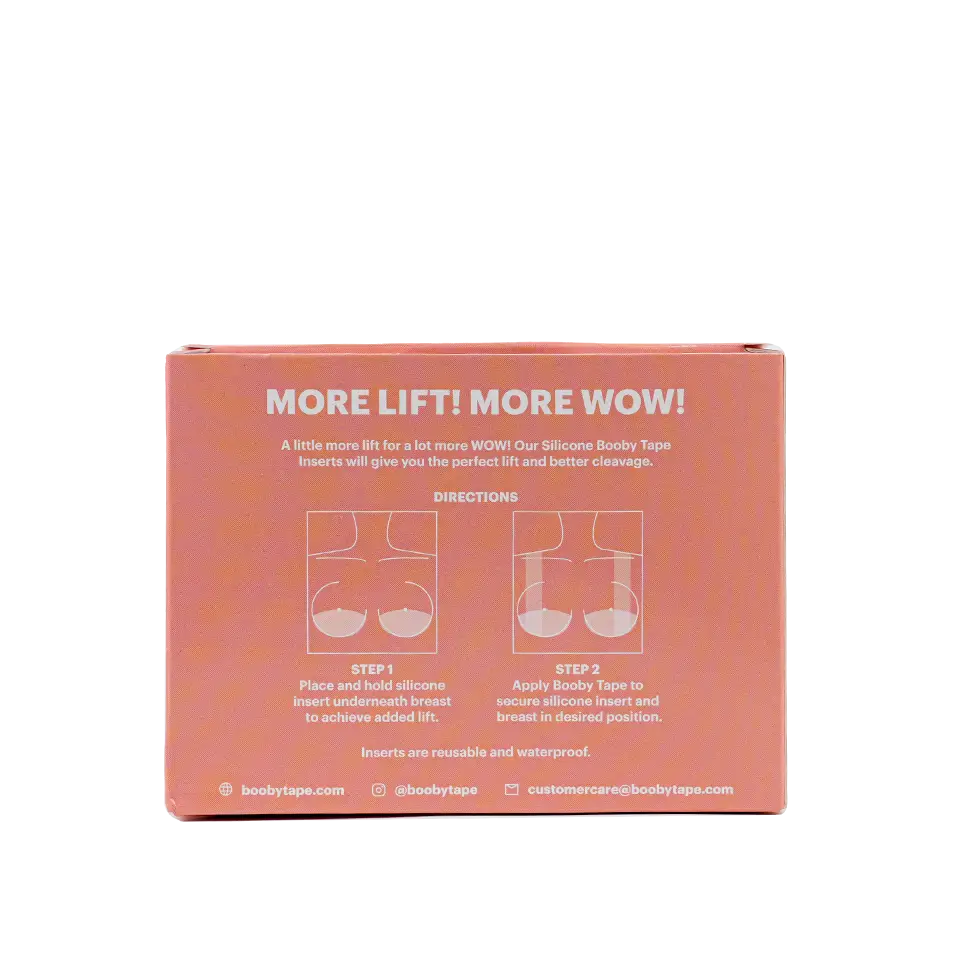 53314-Booby Tape Silicone A-C Cup Inserts 1Pair +1