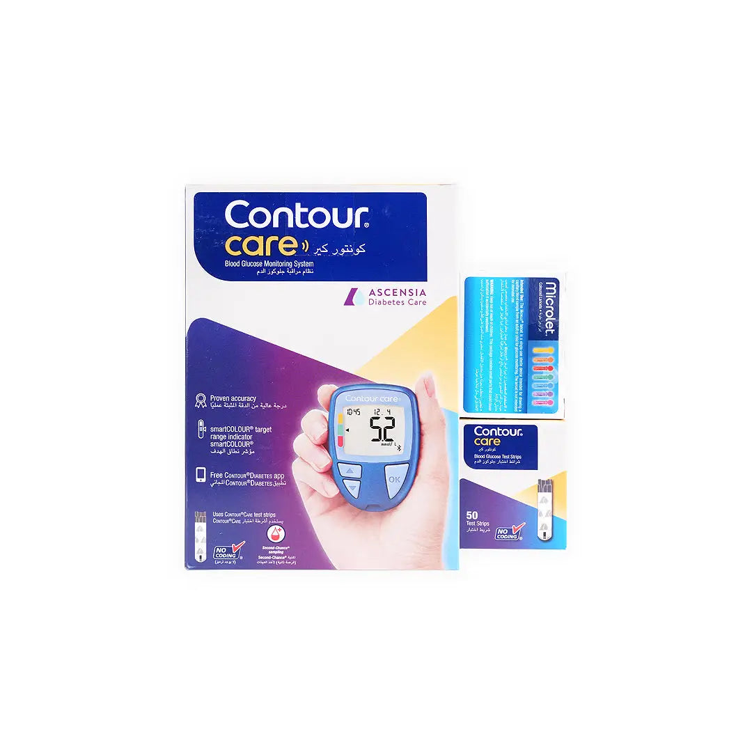 53341-Contour Care Glucometer+50 Strips+25 Lancets