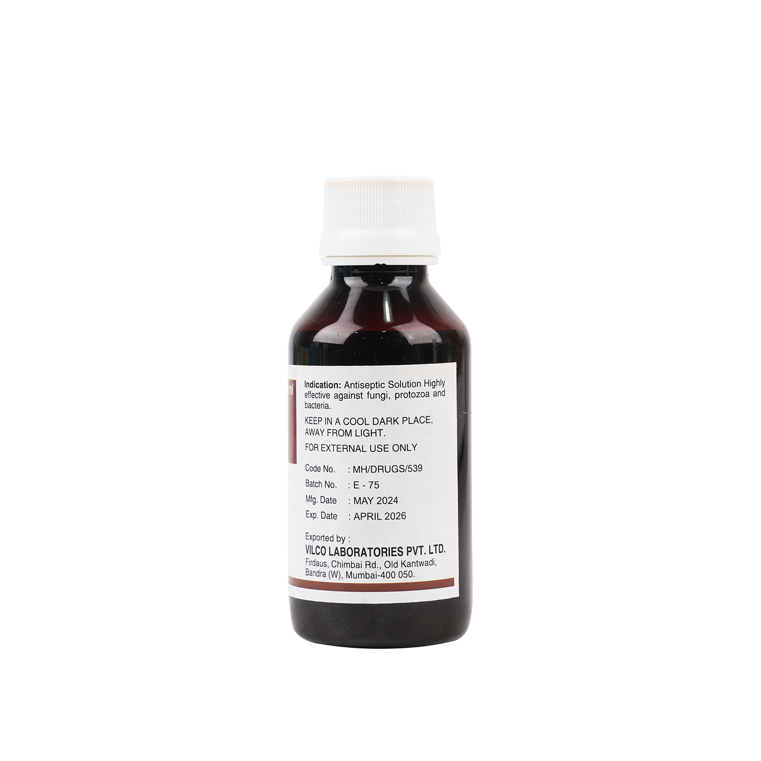 Povidone Iodine Solution IP 100ml - Vilcolab