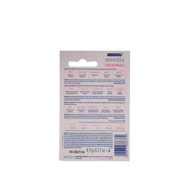 53357-Novaclear Whiten Rosy Lip Balm SPF50+ 4.9g +1