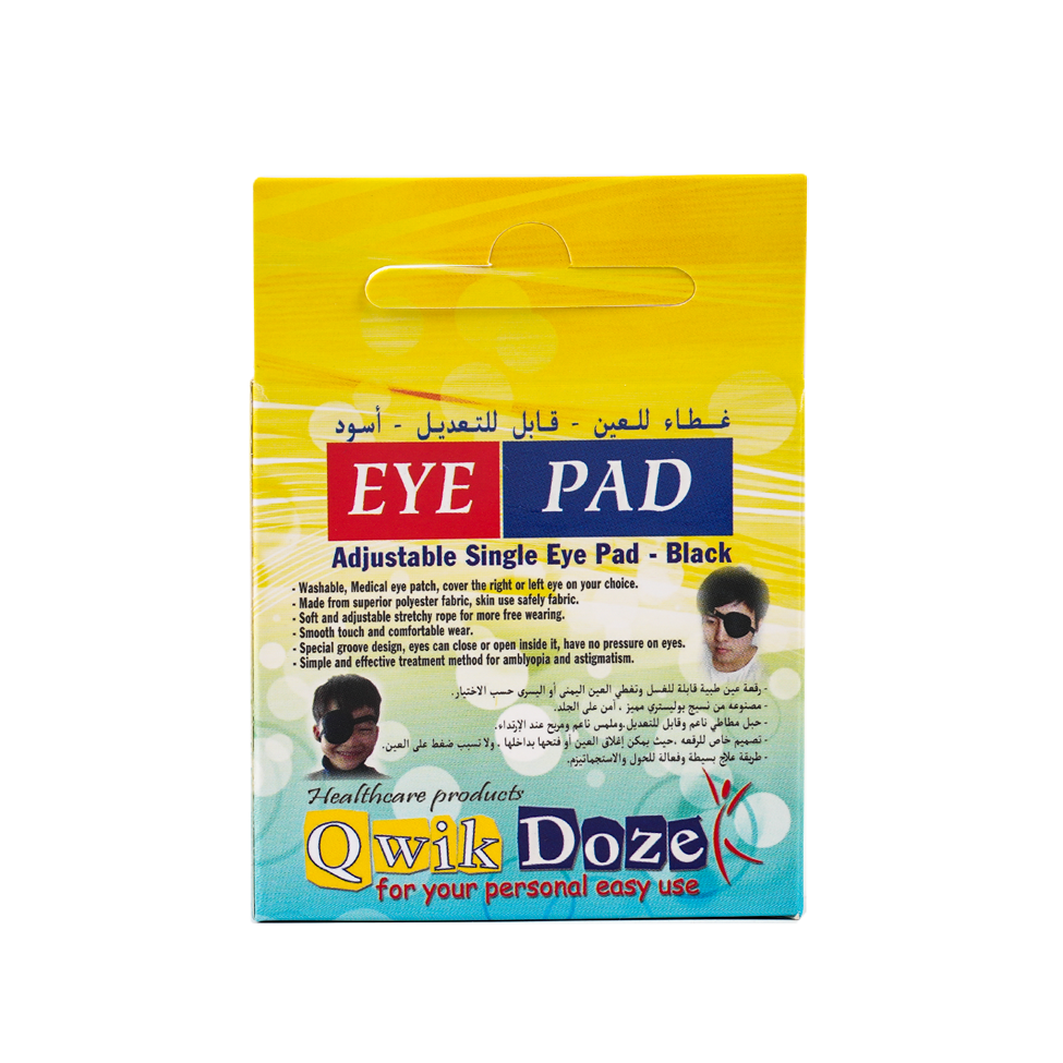 Qwik Doze Eye Pad Adjustable Black-0045