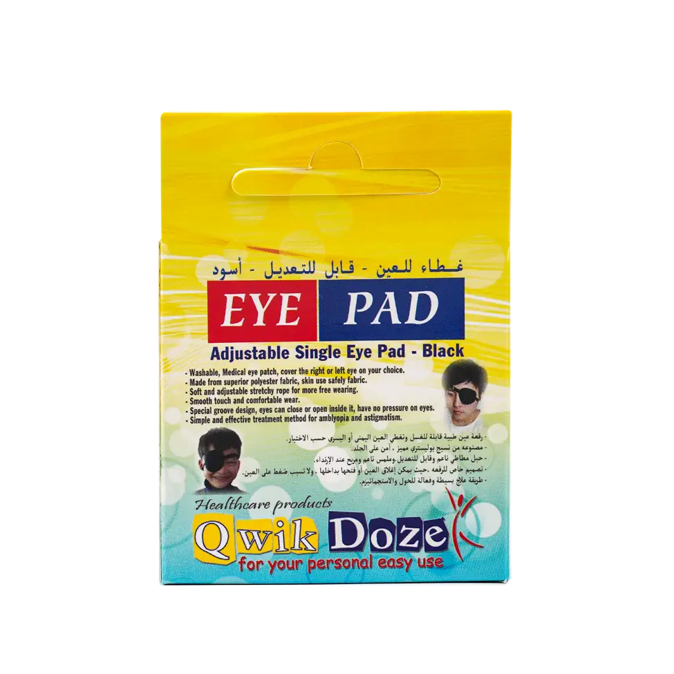 Qwik Doze Eye Pad Adjustable Black-0045