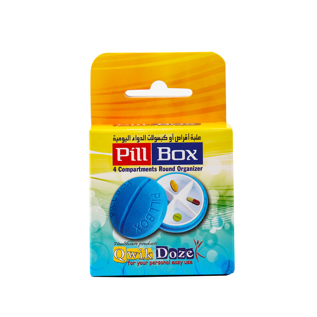 Qwik Doze Pill Box Plastic 4 Compartments-1818