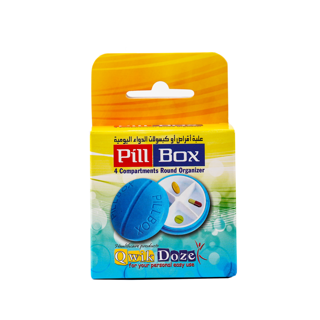 Qwik Doze Pill Box Plastic 4 Compartments-1818