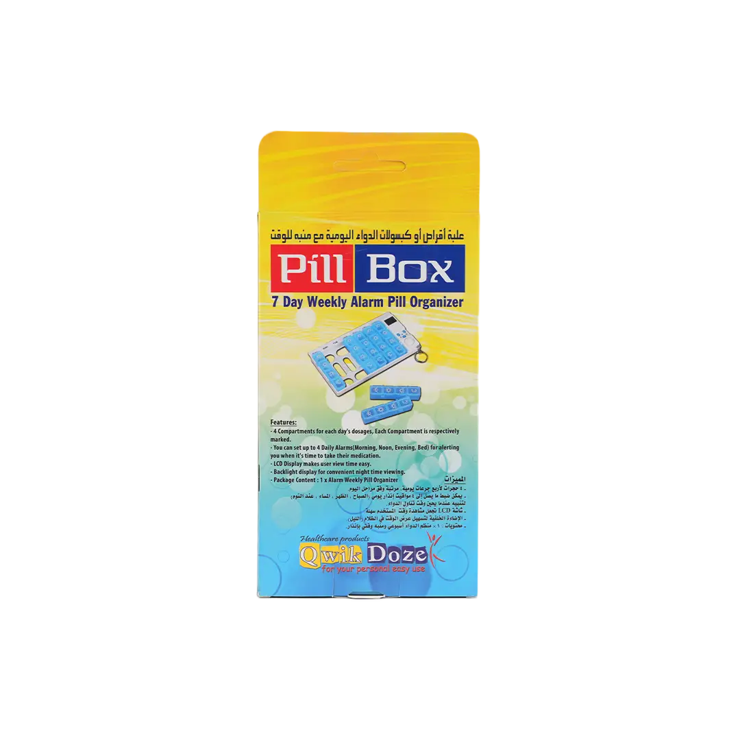 Qwik Doze Pill Organizer Weekly+Alarm - 1841